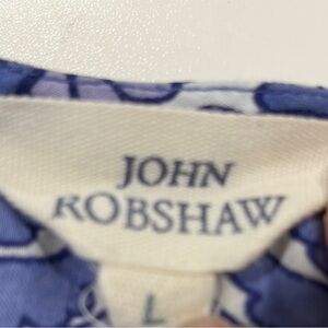 John Robshaw Indigo and Ivory Cotton Fabric